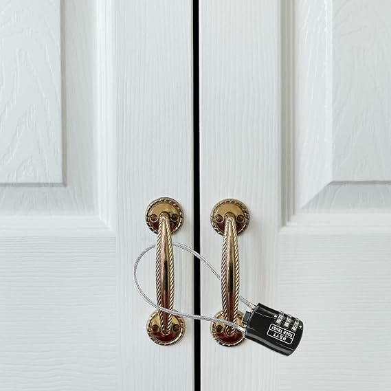 Cable Lock with Combination, Wire Diameter 3/24, 8.3 Circumference, Suitable for Travel Luggage, Backpack, Cycling Helmet, Small Cabinet, Gym Cabinet, Suitcase