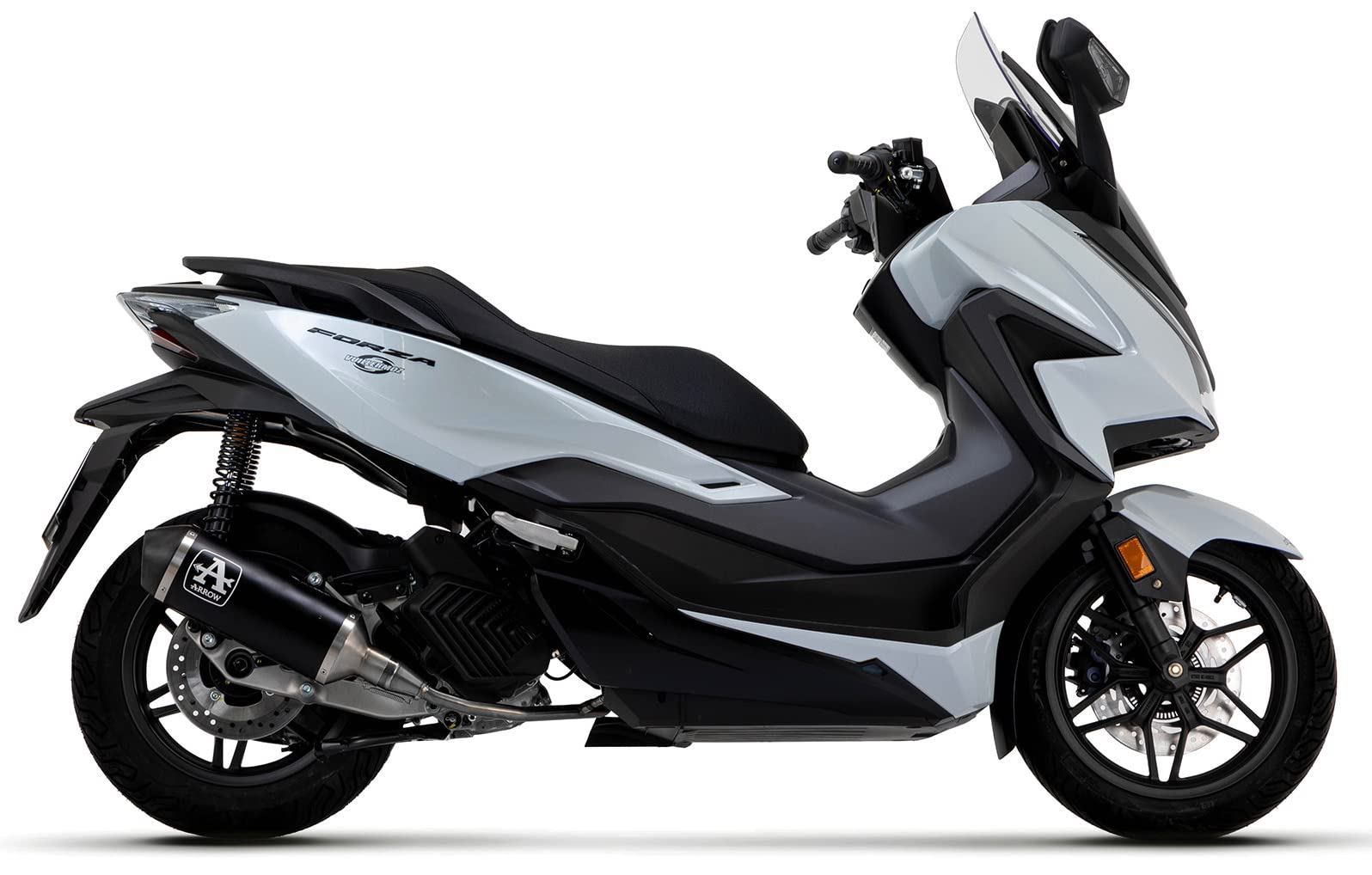 Arrow 53541ANN Komplettanlage Krümmer Urban Aluminium Schwarz kompatibel mit Honda Forza 125 2024