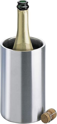 Miniatura 1 de VA-9568  cubeta de hielo para vino, acero inoxidable 188, con doble pared, superficie mate cepillado  sin BPA.