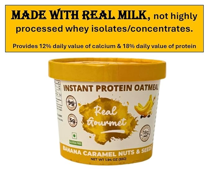 Avena Instantánea con Proteína Real Milk & Cream Banana Caramel - 18 unidades miniatura 4