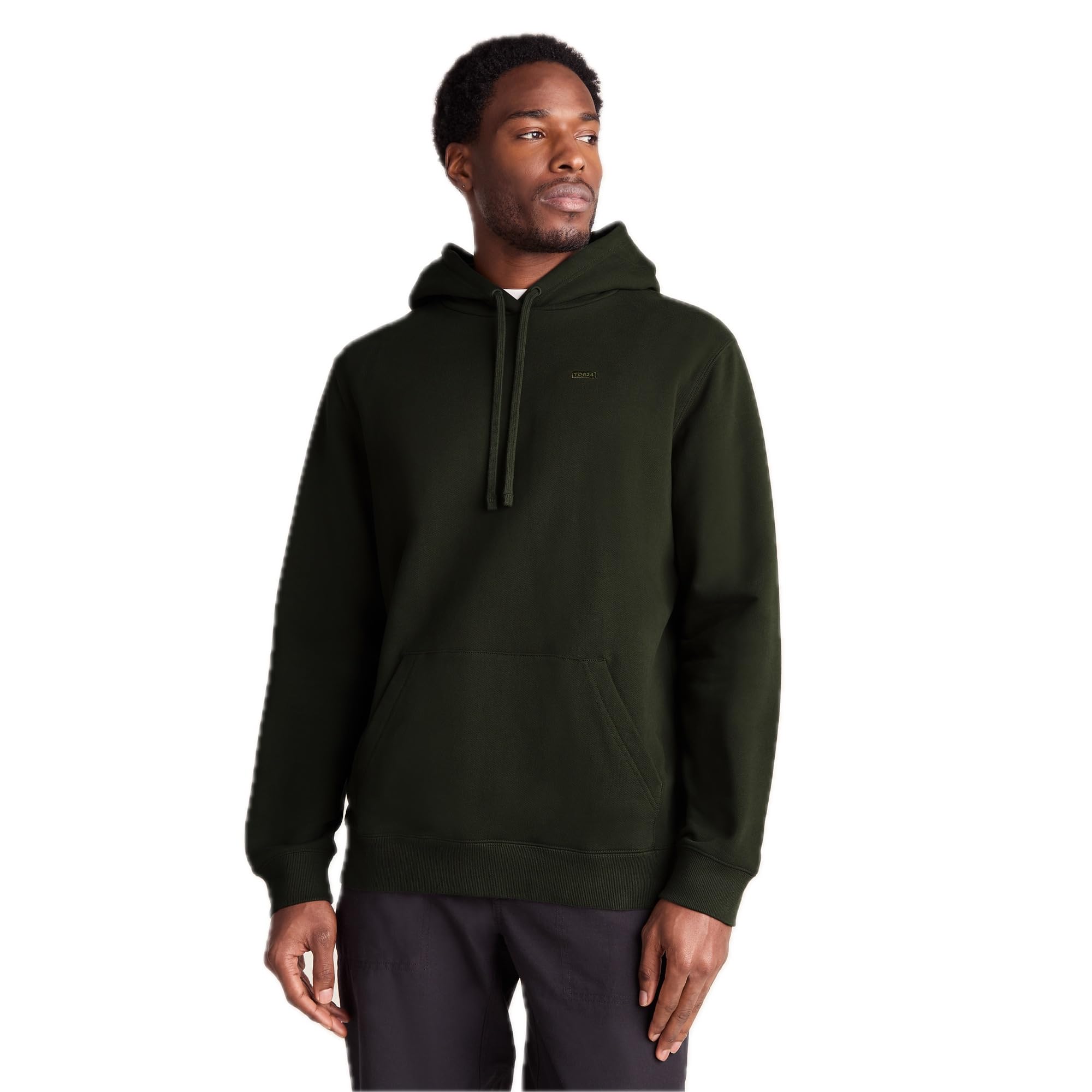 TOG24 Carlton Mens Hoody, Heavyweight Cotton, Loop Back Hoodie, with Kangaroo Pocket and Logo, Mens Hooded Jumper