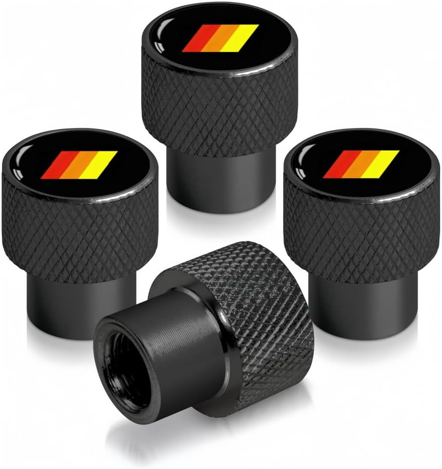 4PCS Tire Valve Stem Caps Compatible with Challenger Dakota Charger SRT Avenger Durango Caravan Corrosion Resistant Covers Air Valve Cap Set Dust Proof Leak-Proof Air (Orange)