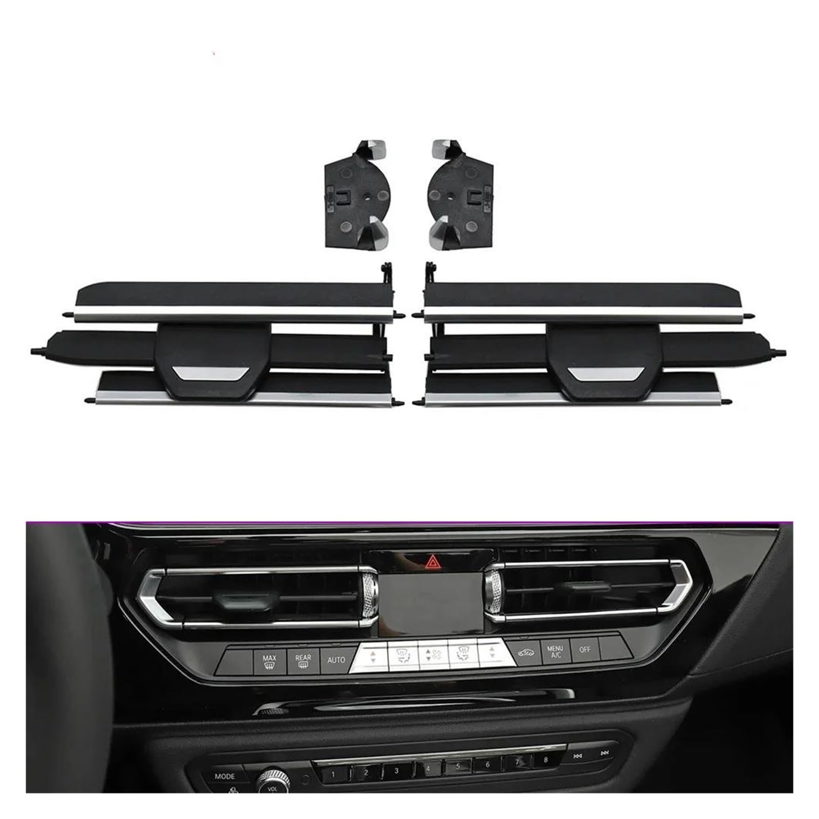 Calandre double Pour BMW 1 2 3 4 Z4 X3 X4 Series F40 F44 G20 G26 G29 G01 G02 Central air conditioning ventilation grille Grille avant(La gauche)