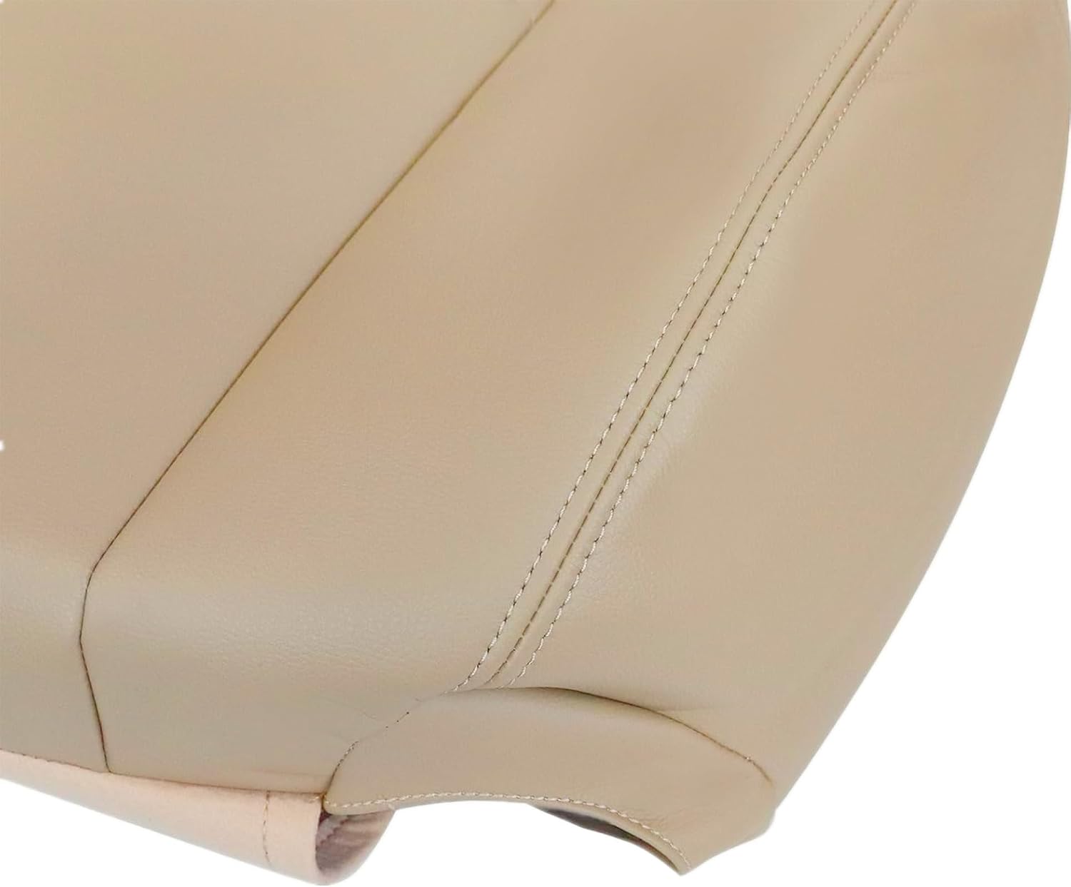 GXARTS Driver Or Passenger Side Top Lean Back Replacement Leather Seat Cover #333 Light Tan Fit for Chevy Silverado Tahoe Suburban Avalanche GMC Sierra Yukon 2007 2008 2009 2010 2012 2013 2014