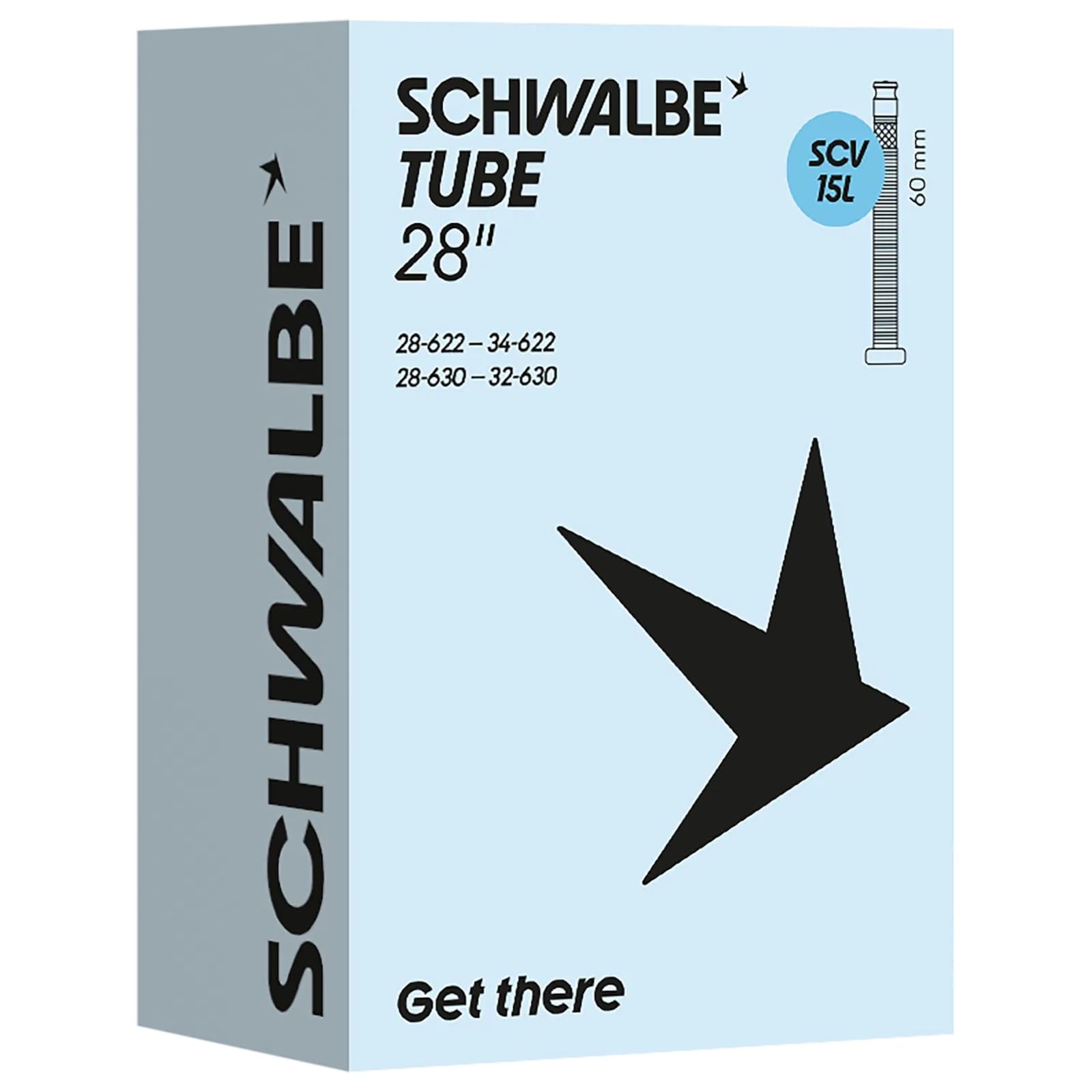 Schwalbe SCV15L Bicycle Inner Tube 28/34-622/630 IB 60 mm