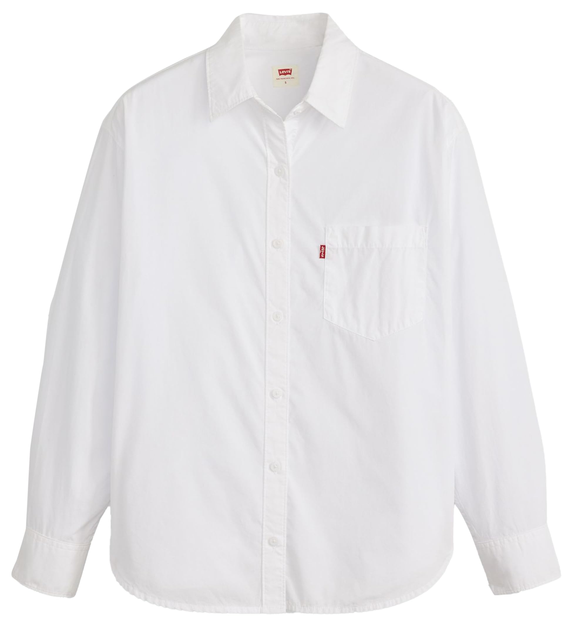 Levi's Women's Harlie New Boyfriend Button Down Shirt, Bright White, XL
