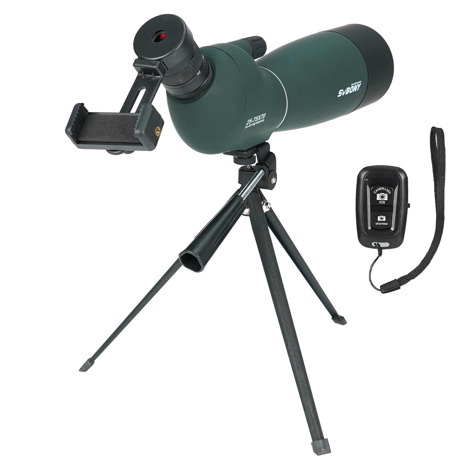SVBONY SV28 Plus Spotting Scopes with Tripod, Angled Spotter Scope with Upgraded Phone Adapter, IP65 Waterproof Fogproof Long Range Spotting Scope for Target Shooting, Birding