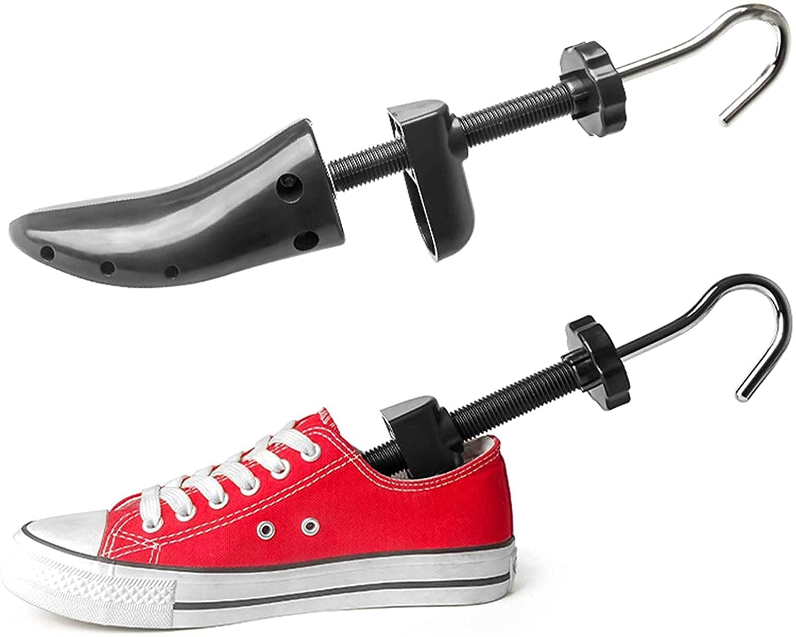 Camilla de Zapatos de plástico, Camilla de Zapatos para Mujeres y Hombres, expansor de Zapatos Ajustable, árbol de Zapatos de plástico (Natural S (36~42))