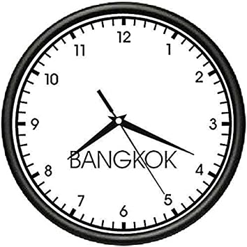 Bangkok TIME Wall Clock World time Zone Clock Office Business
