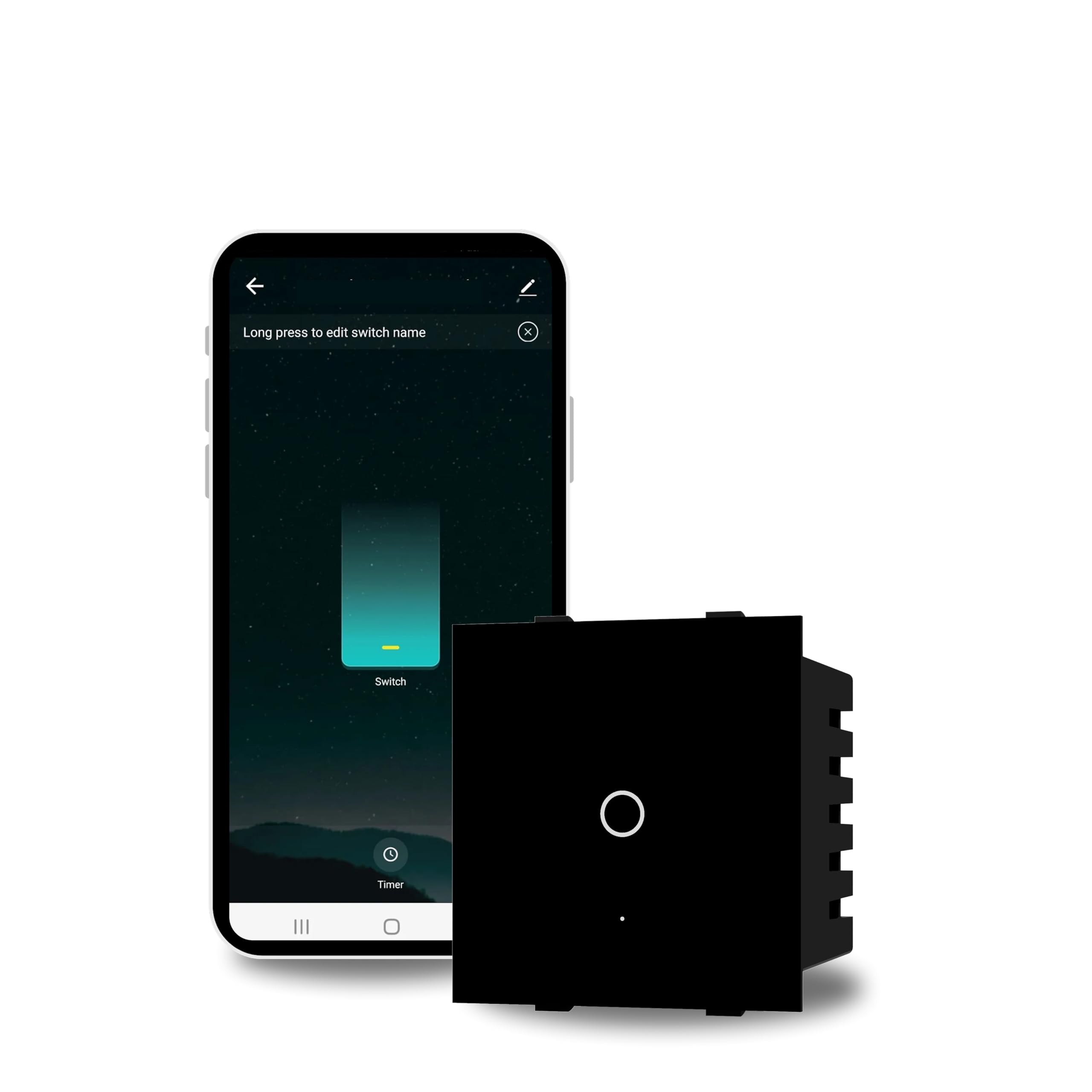 AZIOT SMART MODULAR 1 GANG PREMIUM TOUCH SWITCH - GLASS (Not Acrylic)- (24 amp Switch): Elevate Your Home with Effortless Control