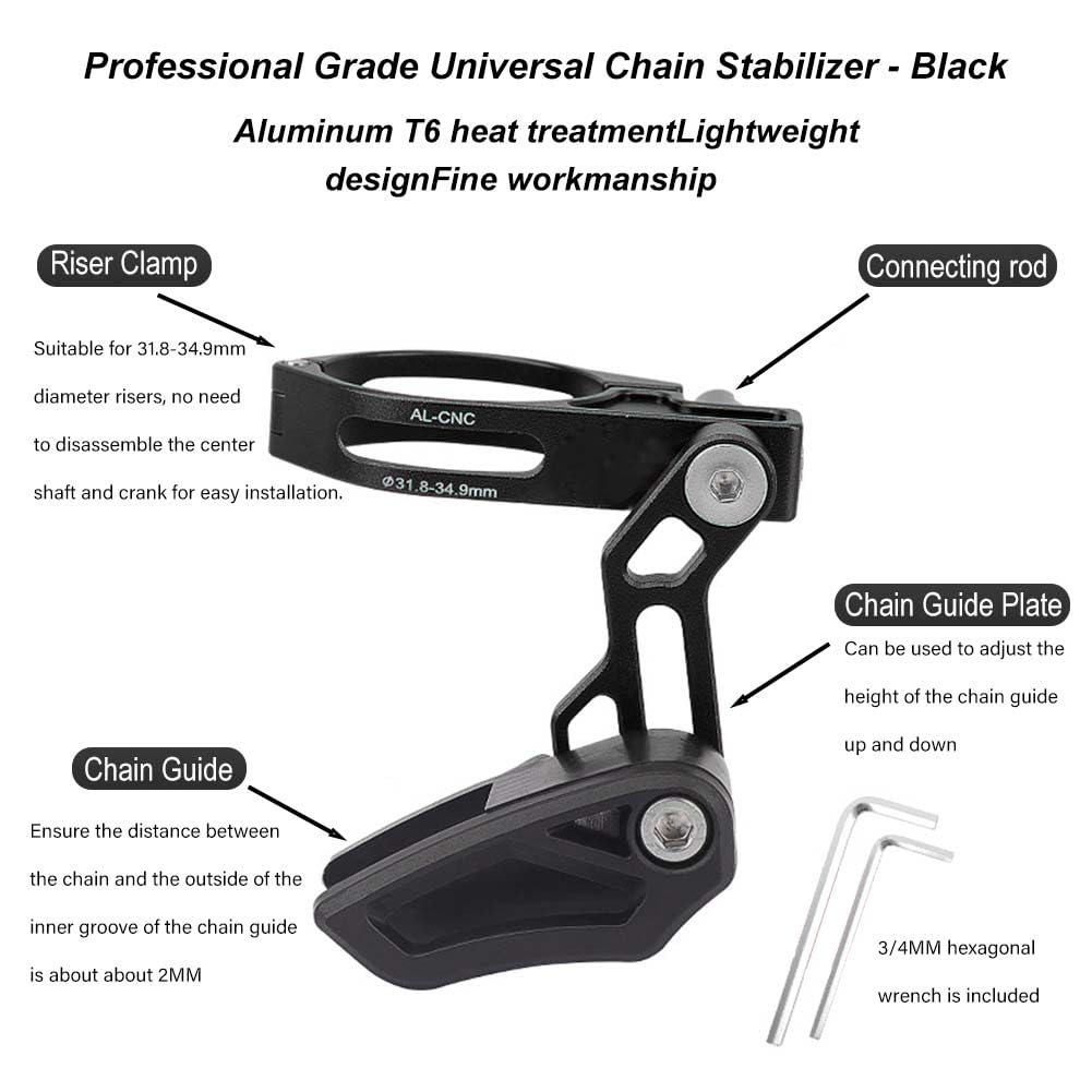 Guidacatena Mountain Bike, Guidacatena MTB Montato Direttamente Sulla Corona, Robusta Protezione Catena Bicicletta In Nylon, Adatta Per La Maggior Parte Delle Biciclette Bici