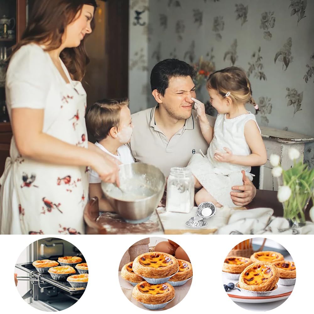 Ei Tart vorm, 100/200/300 stuks wegwerp aluminiumfolie mokken bakken muffin tin mould eieren tart vorm ronde ei tart blikjes vorm keuken bakken gereedschap eenvoudig te bedienen