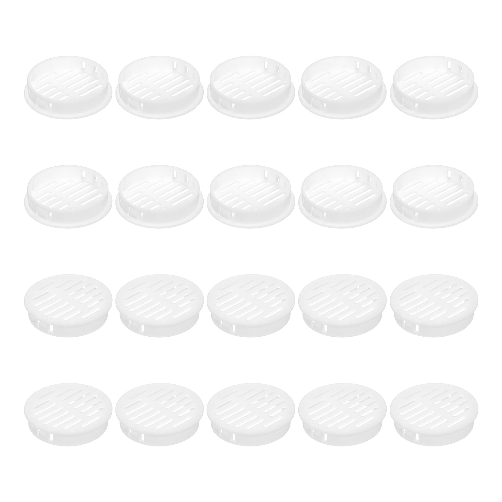 Rejillas de ventilación circulares uxcell de 50 mm para armarios blancos pack de 30