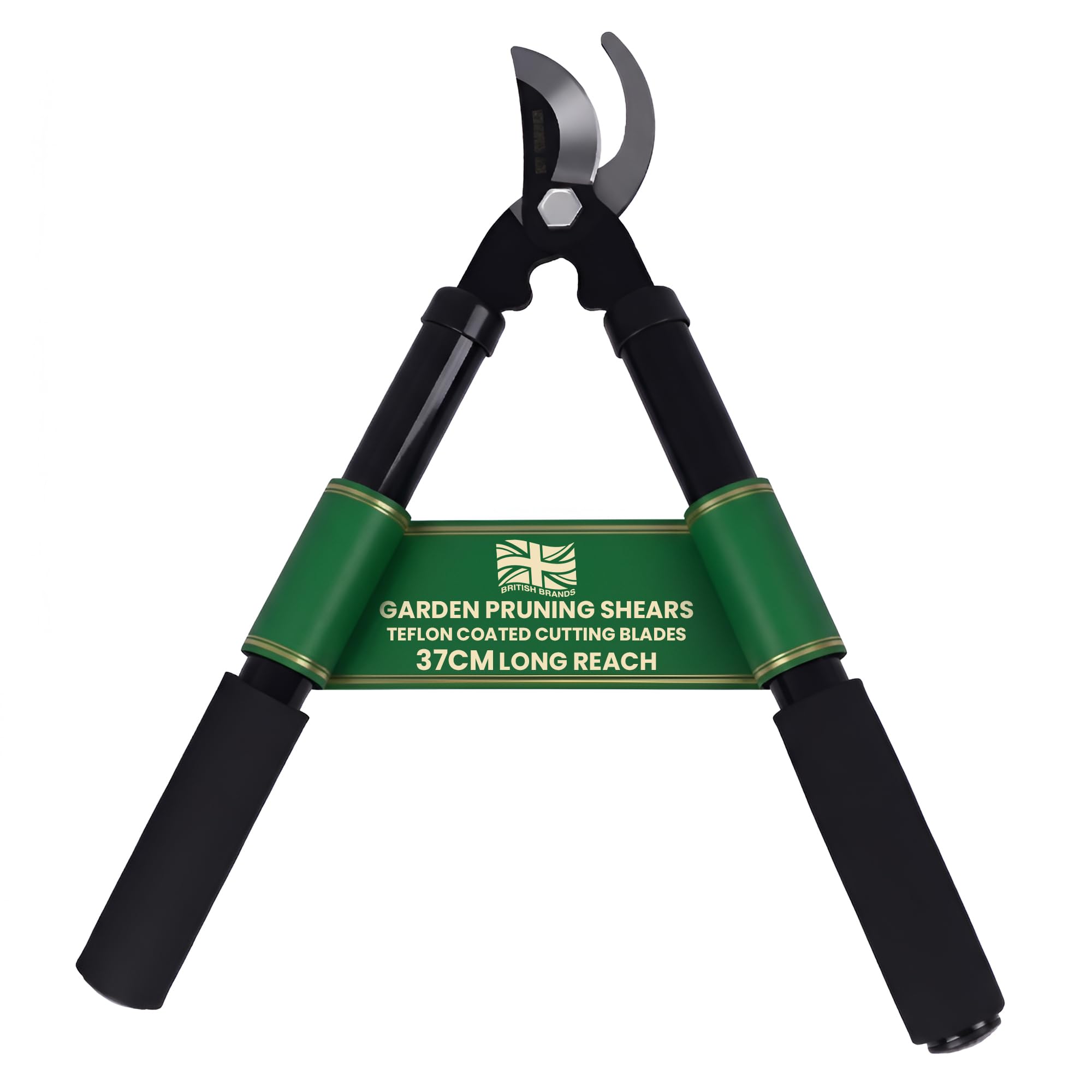 My Garden Bypass Tree Loppers Heavy Duty Branch Lopper for Gardening Long Handle 37CM - Teflon Coated Cutting Blades Ergonomic Metal Handle, Outdoor Loppers for Tree Pruning Branch Cutting