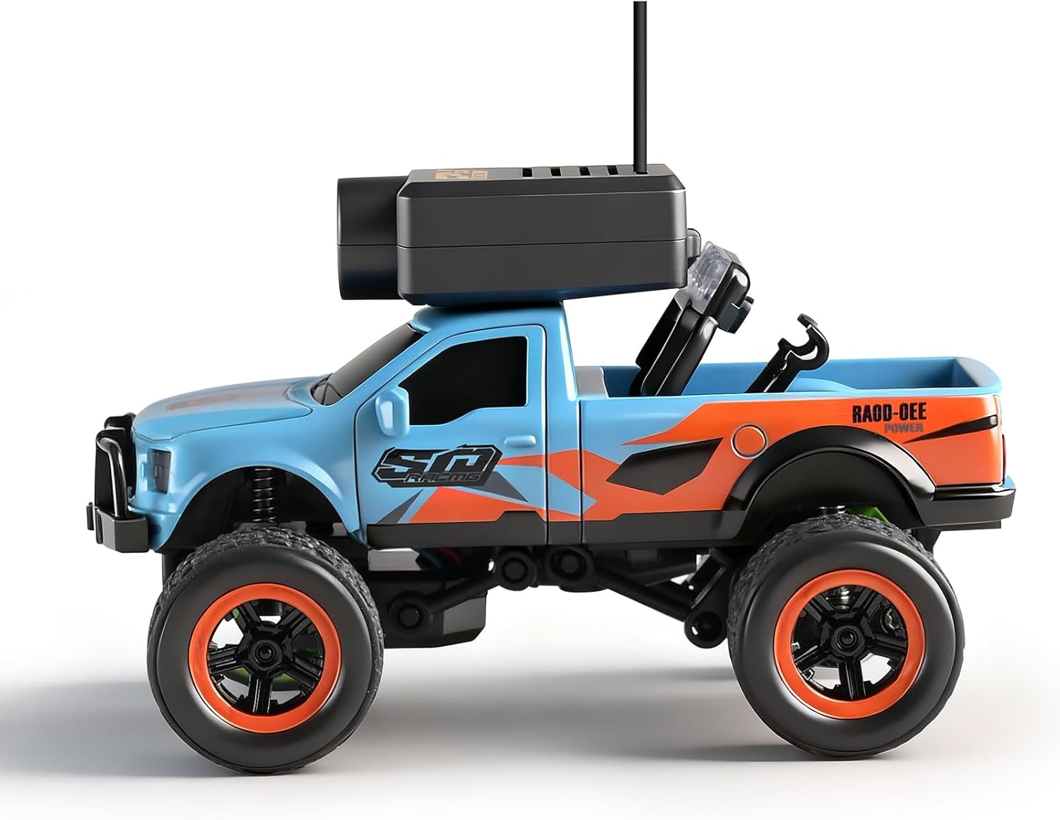 1:64 Mini RC Car, 2.4G FPV Remote Control Off Road Vehicle with HD Camera, Gyro, LED Lights, APP Controlled Model Vehicle (Blue)