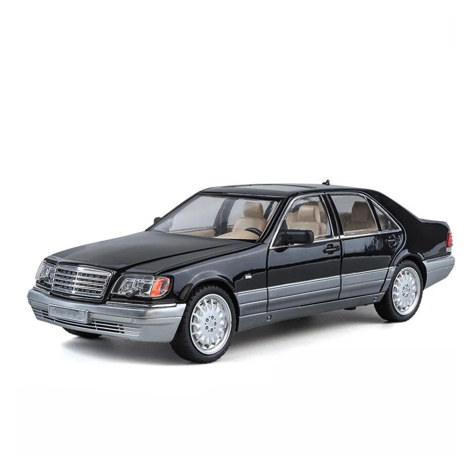 Btwodian Scale Model Car 1:24 For Benz W140 S320 Alloy Car Model Diecasts Metal Vehicles Collections Desk Decoration(A)
