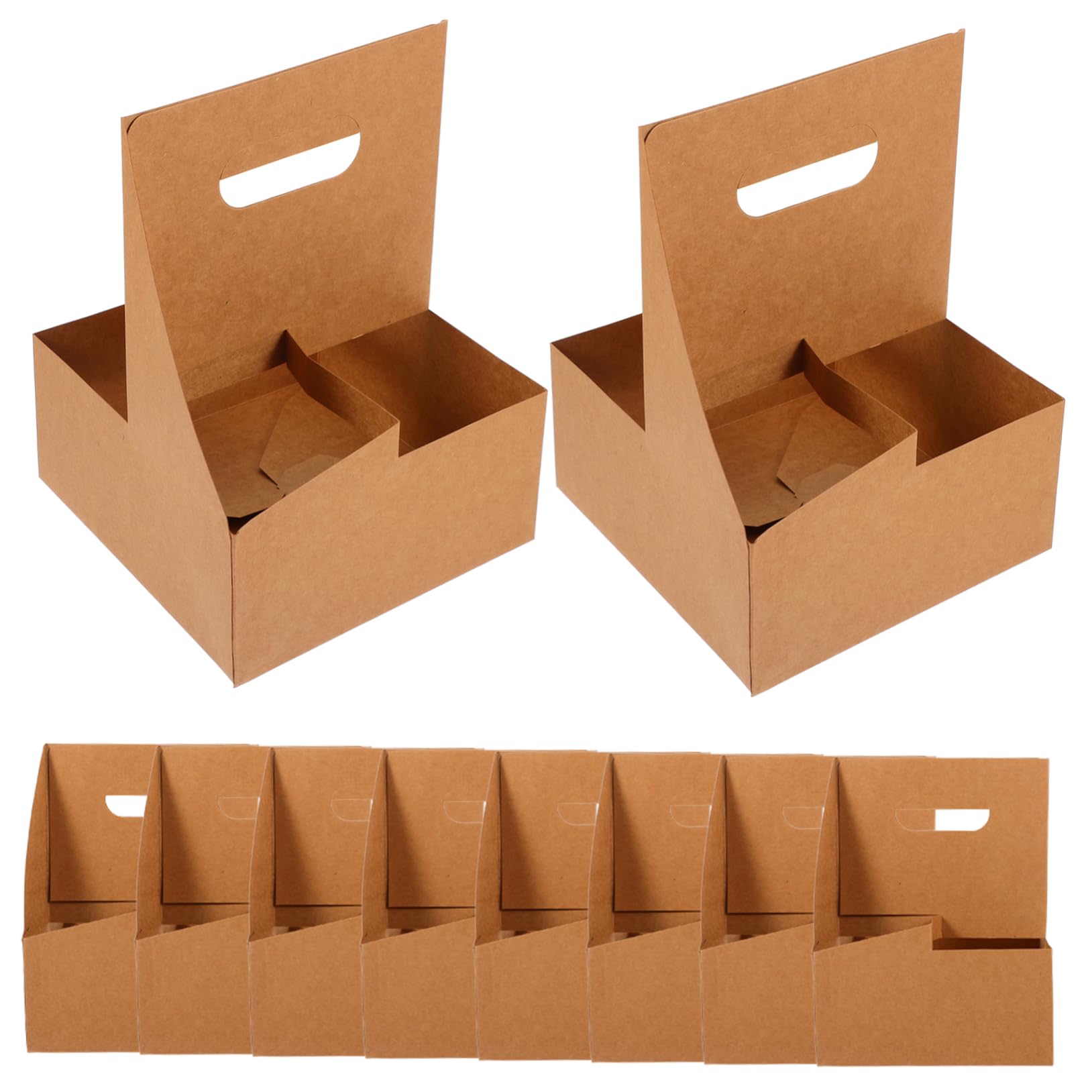 Unomor Sustainable Paper Cup Holder 10 Pack Drink Holders for Coffee Tea Flowers Takeout Easy to Carry