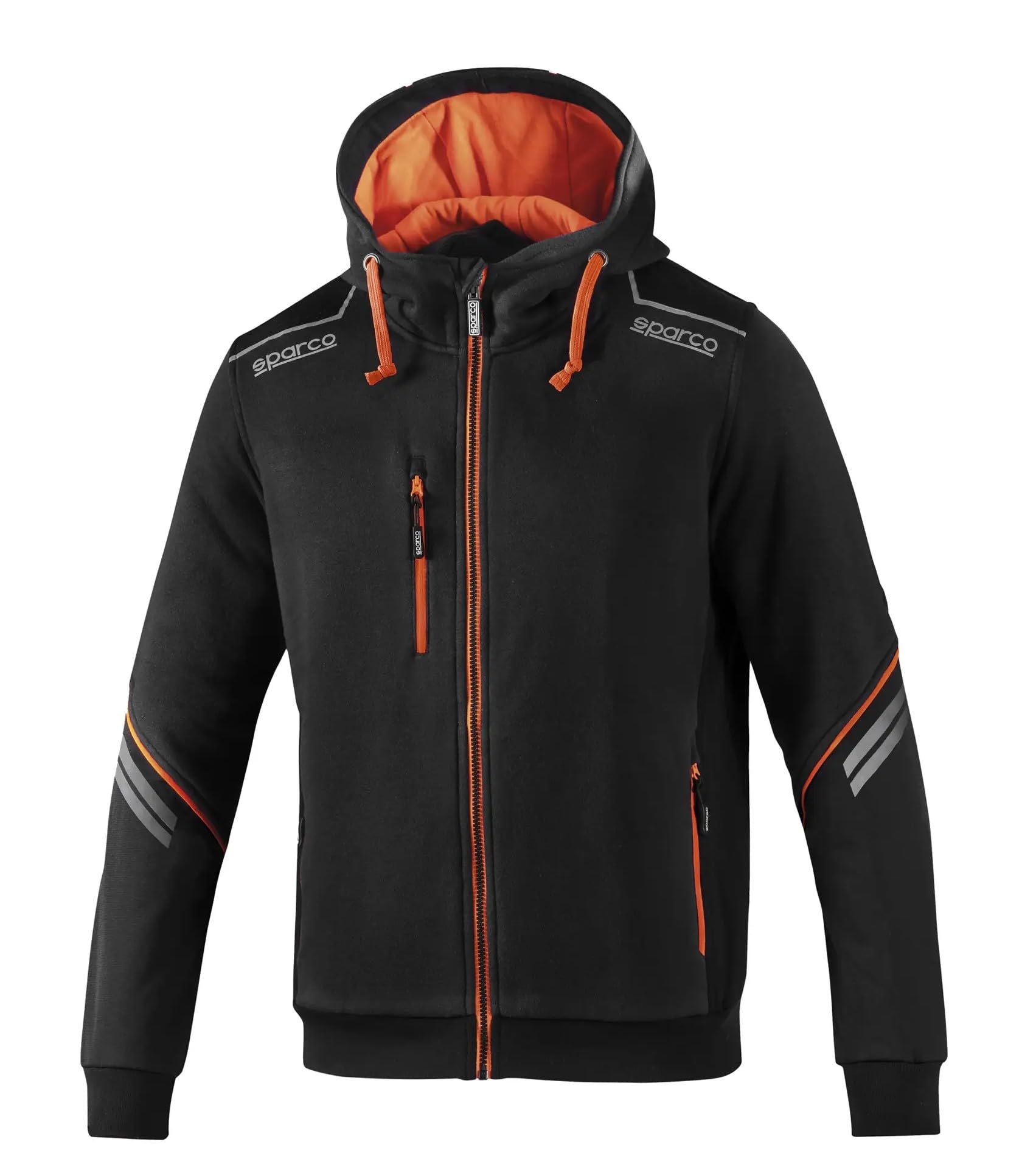 SPARCO Tech Hooded Full Zip Work Utility T-Shirt Mixte