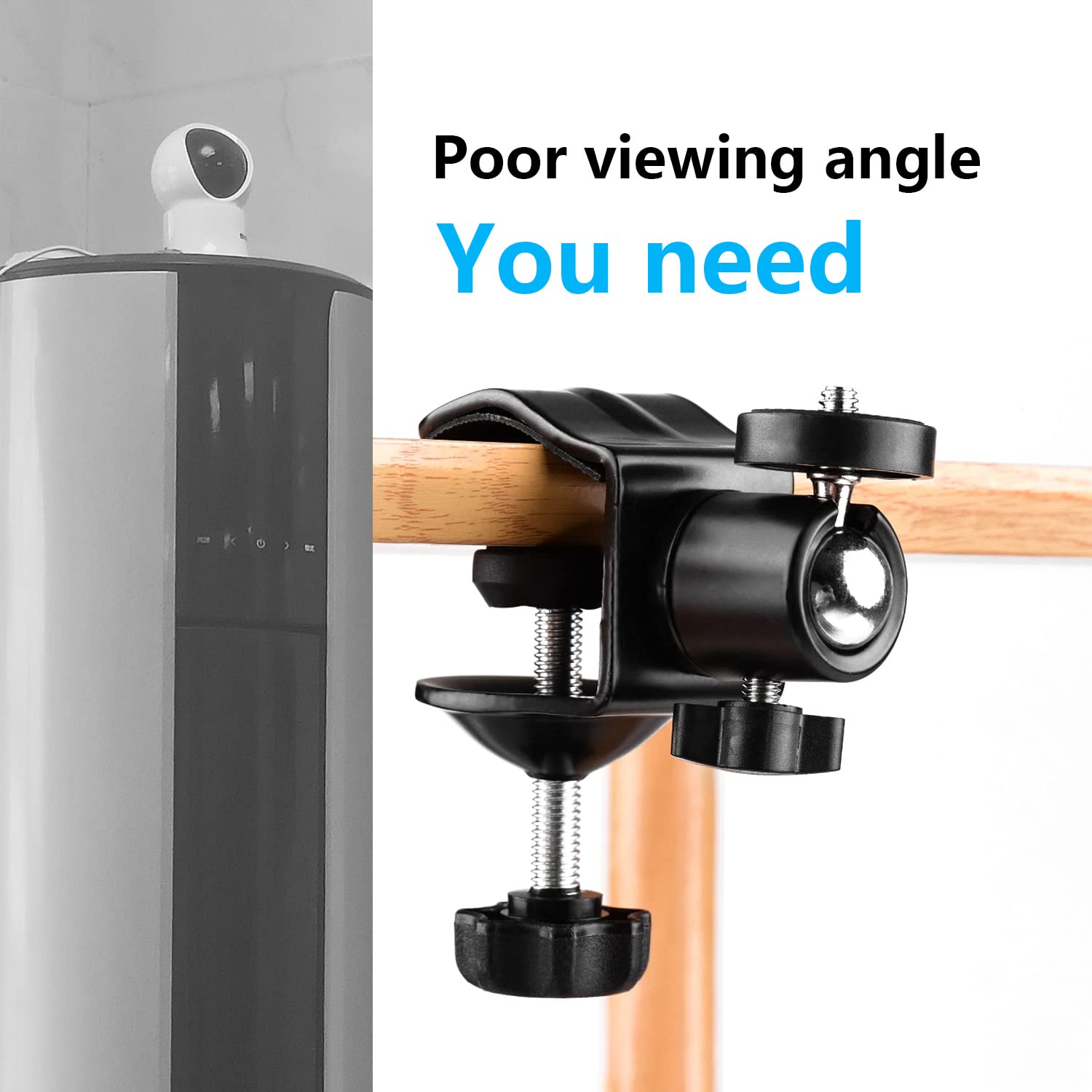Supporto Per Fotocamera Con Clip A Morsetto – Attacco 1/4, Per Webcam, Monitor, Fino A 1 Kg