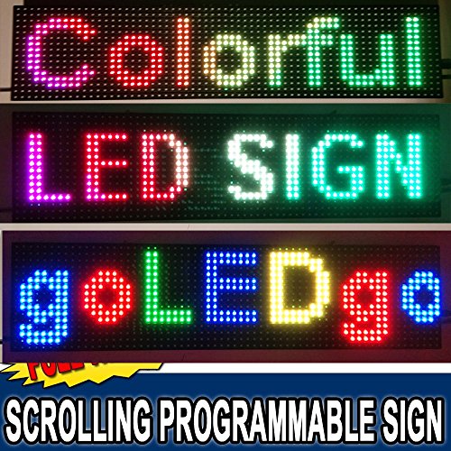 goLEDgo Outdoor Splash Waterproof Ultra Bright RGB Full Color Programmable Scrolling LED Message
