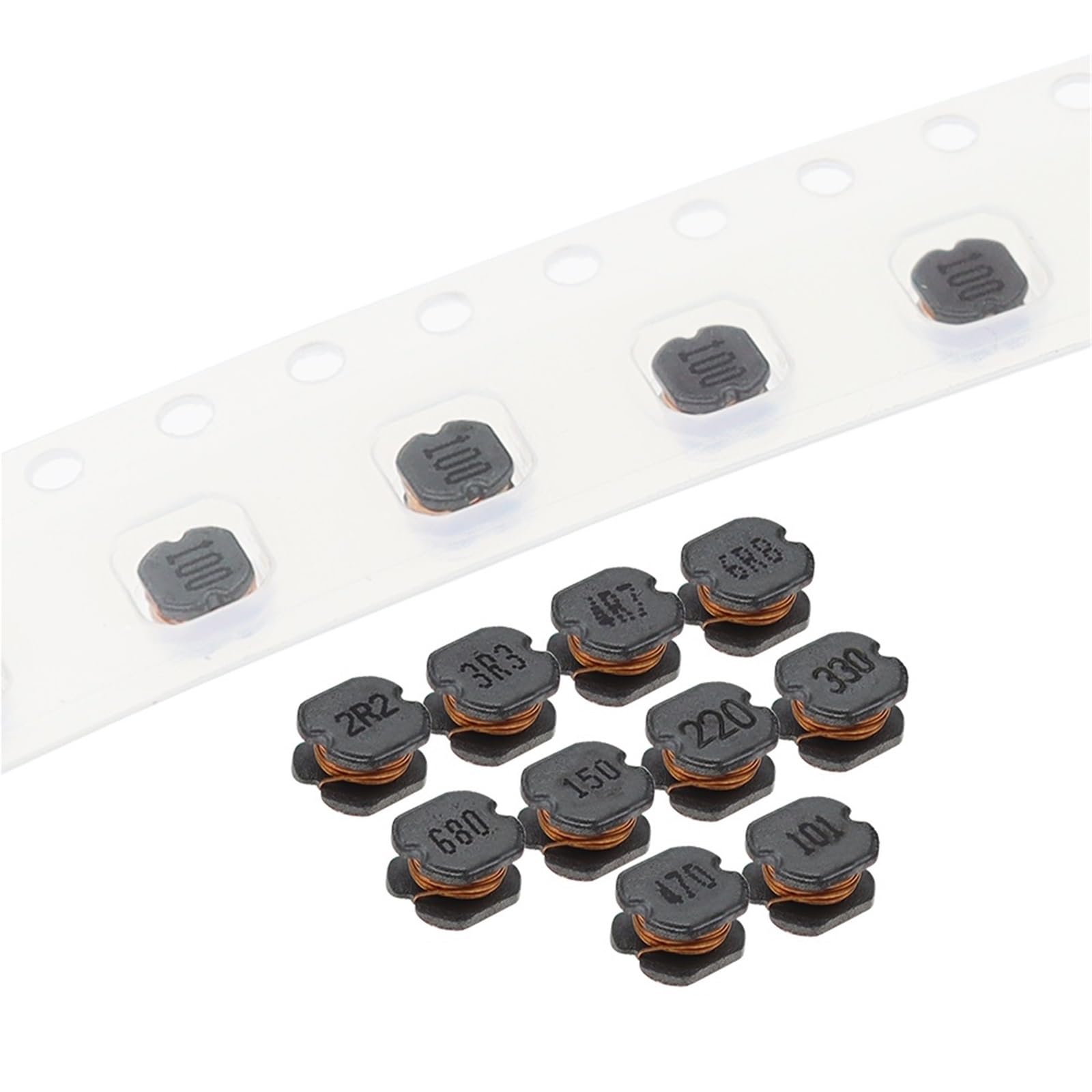 10 sztuk CD32 Cewka indukcyjna mocy 2,2 / 3,3 / 4,7 / 6,8 / 10 / 10 / 15 / 22 / 47 / 100 UH SMD indukcyjność rdzenia miedzi(3,3UH(3R3))