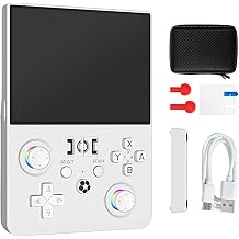 R36MAX2 Handheld Game Console 4.5 Inch IPS HD Screen Portable Retro Game Console Open Source Handheld Consoling for Outdoor Travel Office Walking