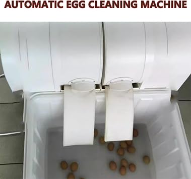 Egg Washer 180W Automatic Egg Cleaning Machine, Commercial Egg Brushing Machine with Gloves, Egg Washing Cleaning Machine for Poultry Farms