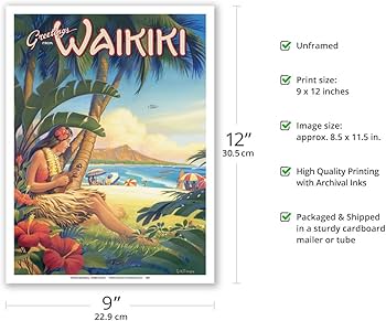 Amazon.com: Greetings from Waikiki Hawaii - Ukulele Hula Girl