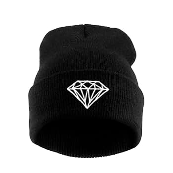 Joyci Street Dancing Hip Pop Hat Diamond Beanie Hat Solid