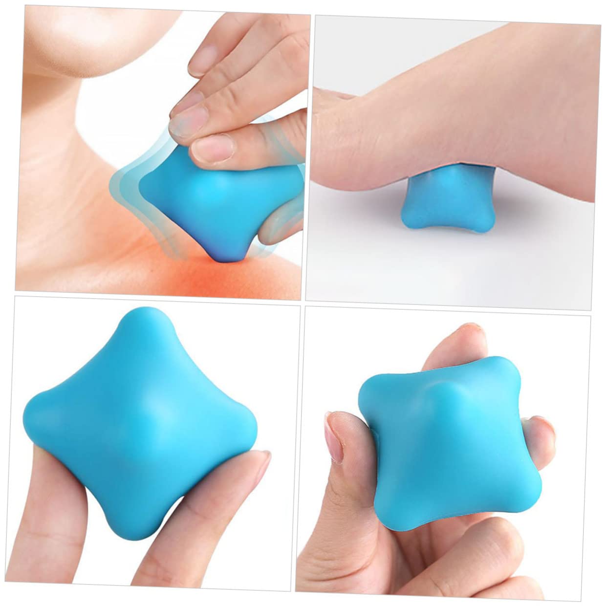 Gogogmee Neck Massage Ball Foot Massage Ball Exercise Massage Balls Silicone Relaxing Massage Balls for Home Use Portable