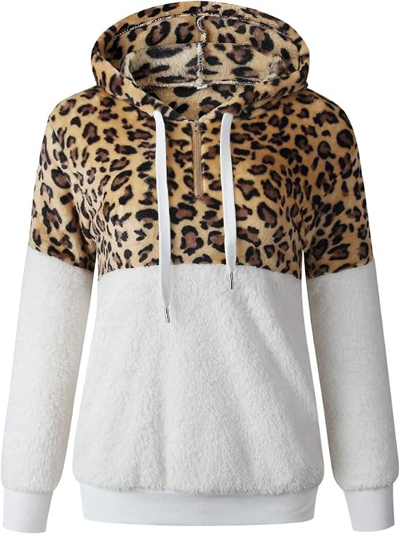 Felpa Con Cappuccio Donna, Stampa Casual, Manica Lunga, Con Tasche, Colore Tinta Unita