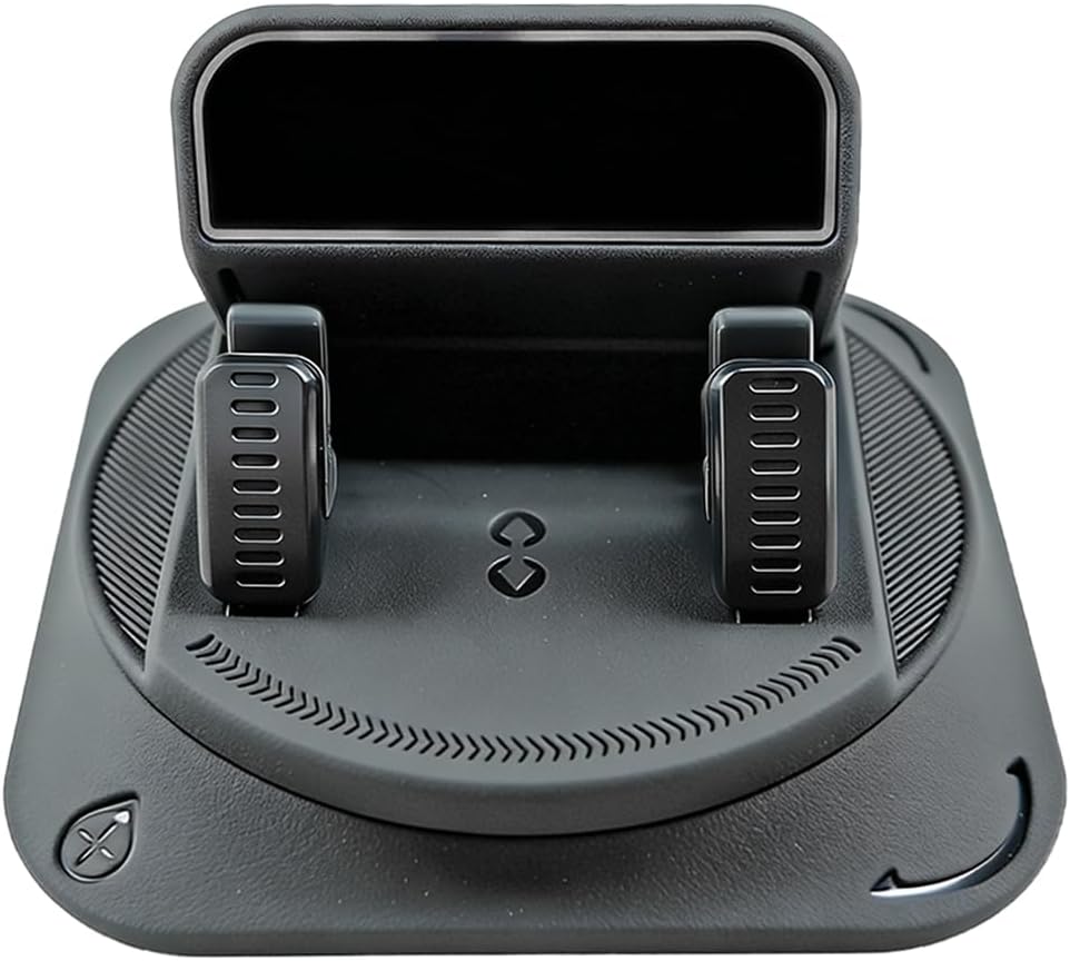 Car Dashboard Phone Holder, 360 Degree Rotatable Anti-Slip Cell Phone Mount, Universal One-Hand Operation Automotive Navigation Bracket for Most Cars, SUVs, Trucks (Black)