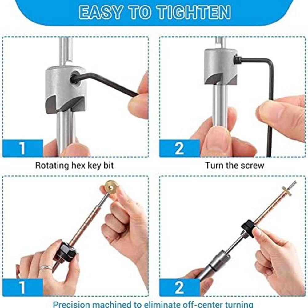 Kit de fabricación de bolígrafos, eje de bolígrafo y soporte para bolígrafo, mandril de giro de madera para hacer bolígrafos, torno de carpintería, piezas de repuesto accesorios B