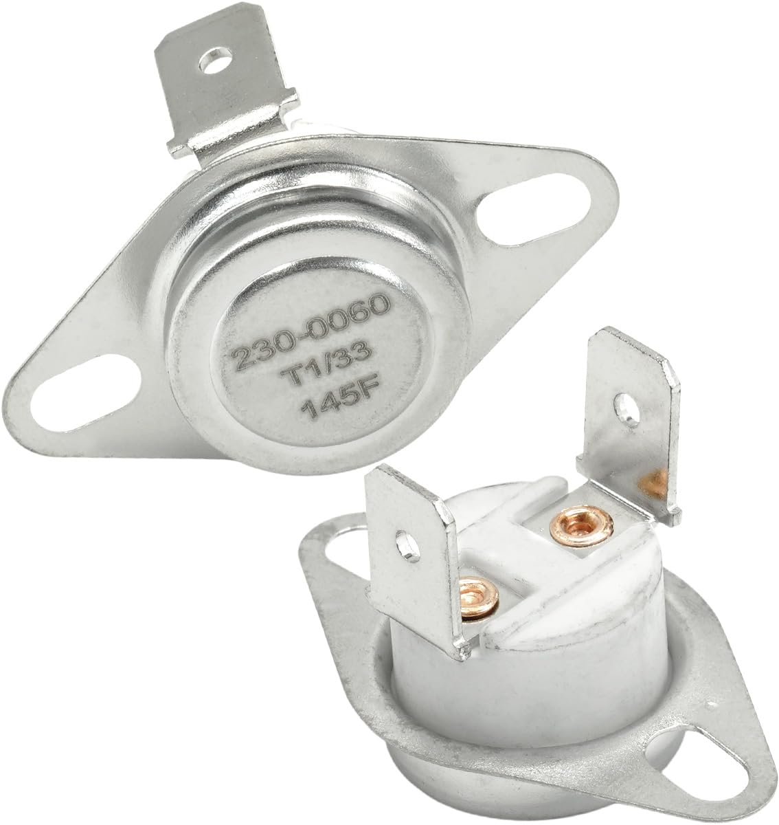 View 1 of 2-Pack SRV230-0060#1 Snap Disc Switch - 145°F Convection Blower Sensor Compatible with Quadra-Fire Pellet/Wood Stoves Replaces 812-0320