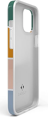 Miniatura 9 de Casely Funda para iPhone 11 Pro Max Paint The Town Rayas de Bloques de Color Diseño Clásico Ultra Delgado