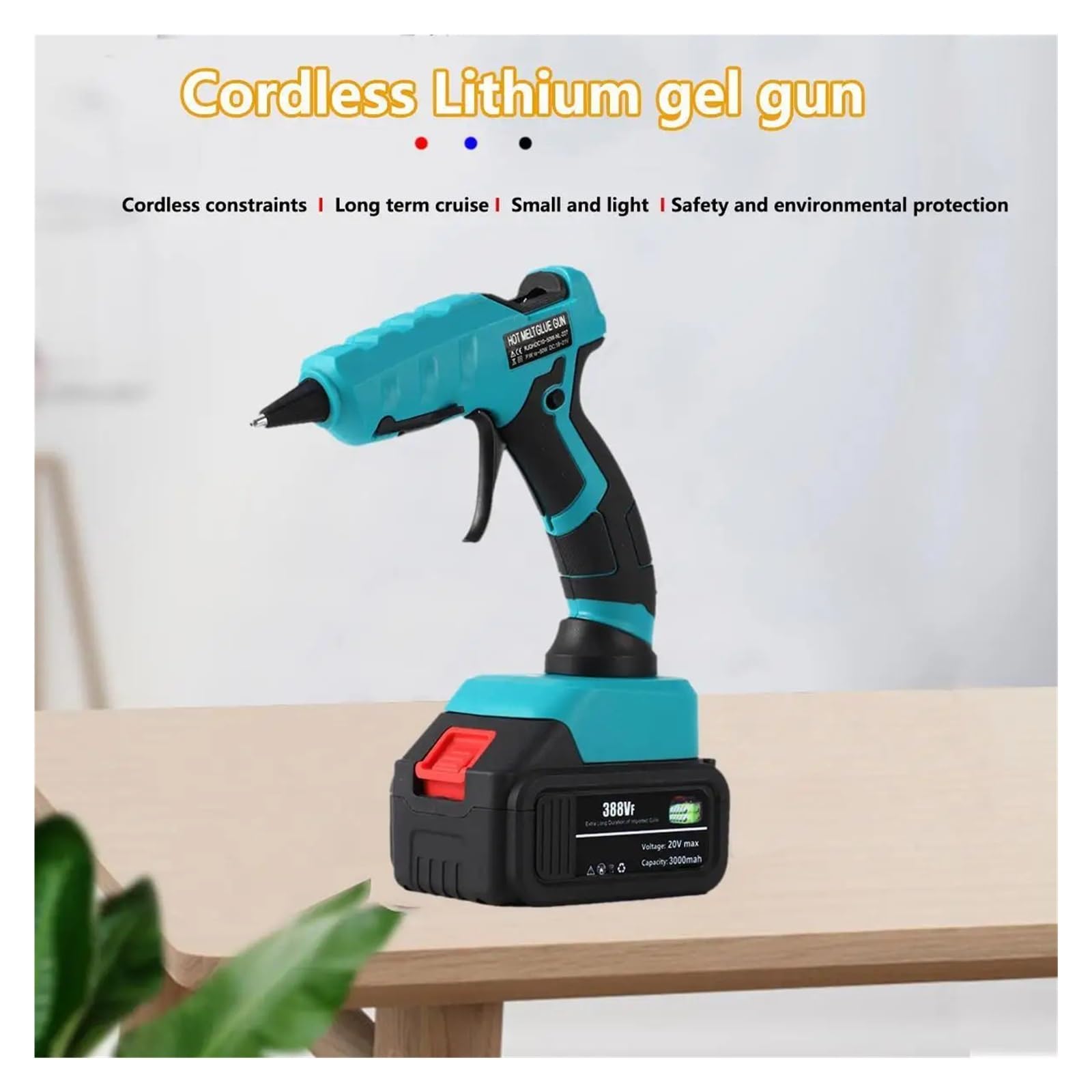 Pistolet do klejenia na gorąco 50W Elektryczny Pistolet Do Klejenia Na Gorąco Bezprzewodowy Elektryczny Uchwyt Do Kleju 7mm Klej W Sztyfcie Spawanie Na Gorąco Pistolet Na Gorącą Wiatrówka Do Akumulato