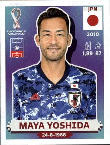 2022 Panini World Cup Qatar Sticker #JPN9 Maya Yoshida Group E Japan Mini Sticker Trading Card