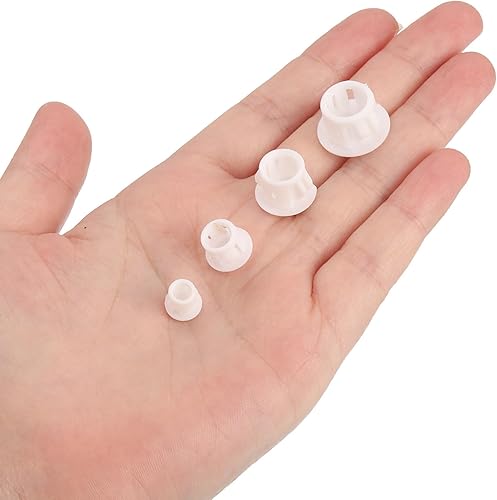 Miniatura 6 de uxcell Tapones de agujero de plástico de 516 pulgadas, 110 piezas de panel de tipo empotrado redondo a presión, tapones de bloqueo para muebles,