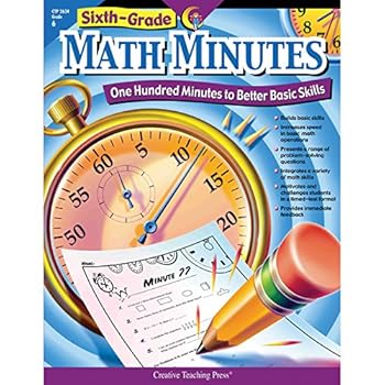 Paperback Creative Teaching Press Math Minutes Book, Grade 6 Book