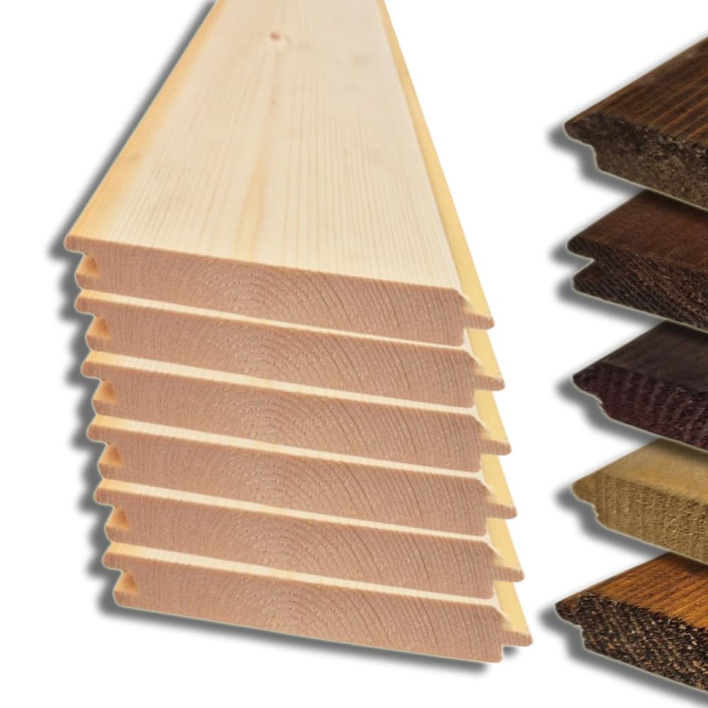 Perlina in legno di abete da 200x15x2 cm, utile 13,5 cm, Multipack x6, Colore Personalizzabile