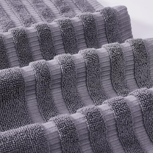 Image of Modern Threads 6 Piece Bath Towel Set Bathroom Set with 2 Bath Towels, 2 Hand Towels, & 2 Wash Cloths - 100% Cotton, Super Absorbent & Extra Soft - Reversible Natural Vine (Purple) 1 Set (Pack of 8)