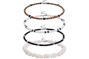 Surfer Necklace for Men: Seashell Necklace for Pua Shell Choker
