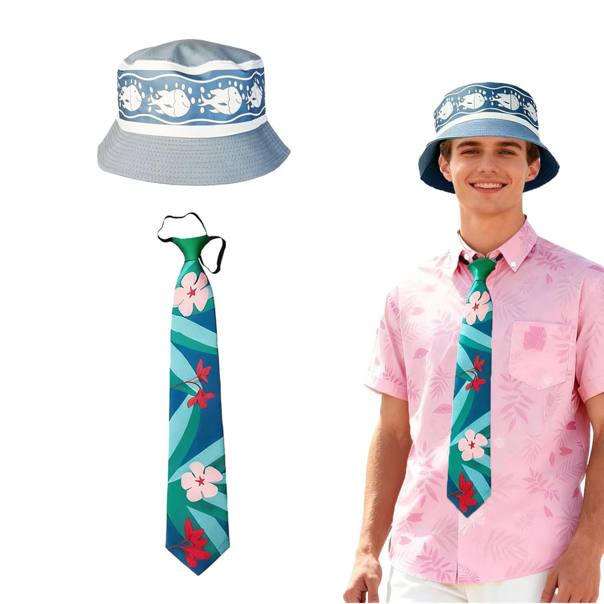 GGKIKBOE Character Costume Set Fox Hat Tie Accessories Fox Necktie for Party Fun Animal Cosplay Movie Fans