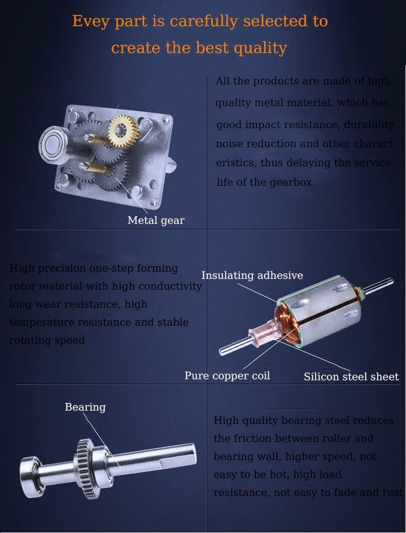 Heyiarbeit 12V 65RPM DC Worm Gear Motor High Torque Turbine Worm Gear Reduction Motor Reversible Speed Reducing Electric Gear Box Motor for DIY Robot Door Lock