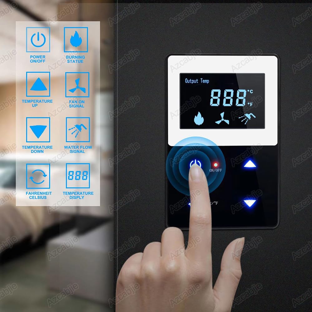 Calentador De Agua Instantáneo a Gas Propano para Vehículos Recreativos, 55 000 Btu, 15 X 15 Pulgadas, Puerta Y Control Remoto, CC 12 V Máx., 3,9 Gpm, Protección Múltiple Mixizap