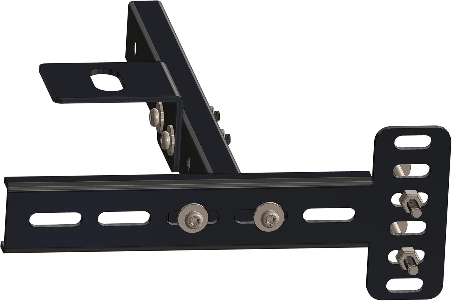 Headboard Brackets for Metal Bed Frame, Adjustable Universal Brackets for Headboard with Footboard Extension Fit Twin Full Queen King 2 Pack Matte Black
