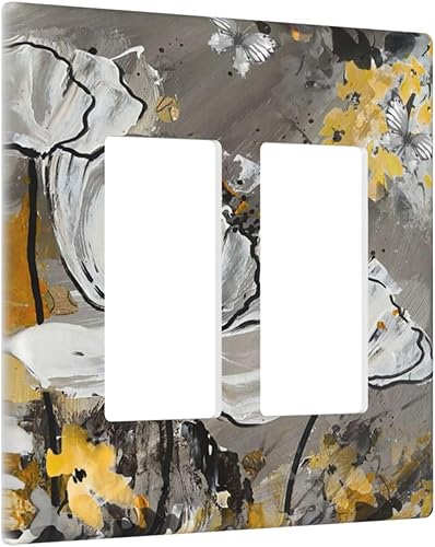 Vista 1070 de Cubiertas decorativas de salida de estrella de mar playera, tablero de madera azul de concha de mar de 1 banda, decoración individual GFCI, placa