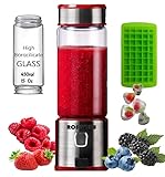 ROSEVIEW Portable Blender Smoothy blenders Glass Bottle battery powered Smoothie Mini Juicer Smoothi