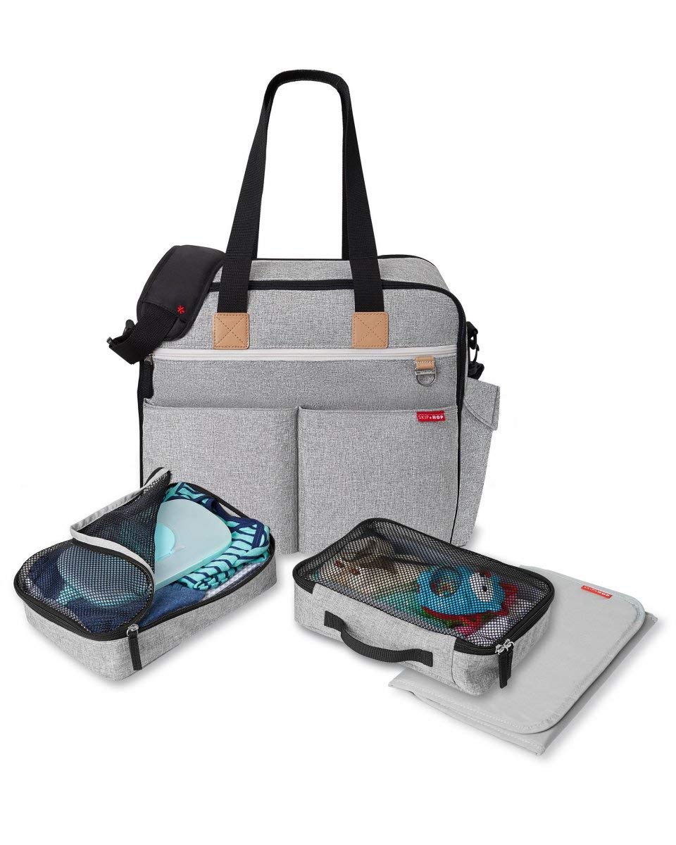 Skip Hop Duo Sac à langer pour le week-end avec matelas à langer Gris