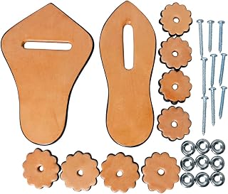 HILASON Leather Saddle Repair Set Rigging Holder and Cinch Tie Strap Tan